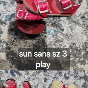 Sun Sans Red Kids Sandals